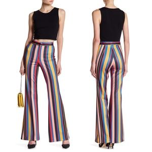 Jealous Tomato Striped High Rise Flare Pants Fits Like M but says L on tag